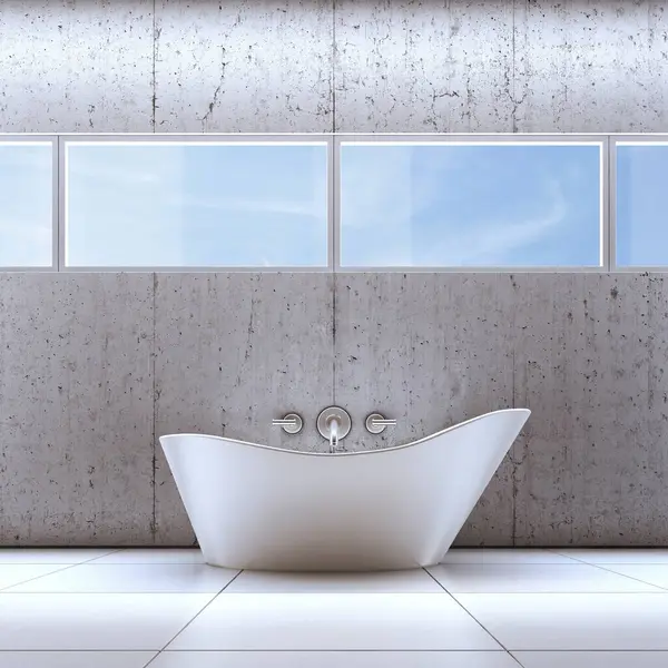 浴盆的3D图解 — 图库照片