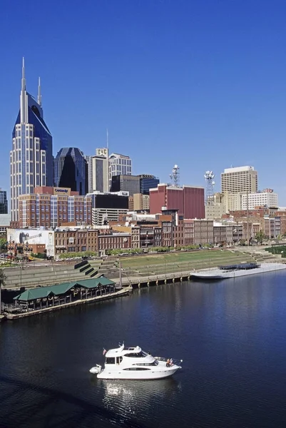 Városkép Folyó Nashville Tennessee Usa — Stock Fotó