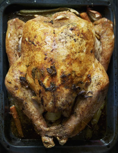 Giorno Del Ringraziamento Cucinato Turchia — Foto Stock