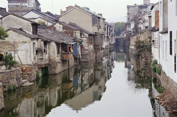 Kanal Jiangsu Eyaleti Suzhou Çin — Stok fotoğraf