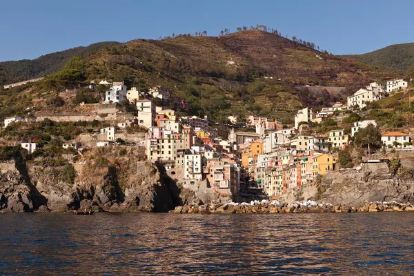 Riomaggiore Cinque Terre Province Faba Feluria Italy — стоковое фото