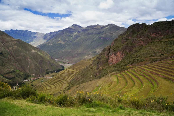 Pisac Taki Harabeler Nkalar Kutsal Vadisi Cusco Bölgesi Peru — Stok fotoğraf