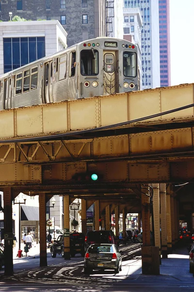 Городское Движение Чикаго Иллинойс Сша — стоковое фото
