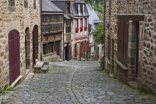 Rue Petit Fort Dinan Bretaña Francia — Foto de Stock