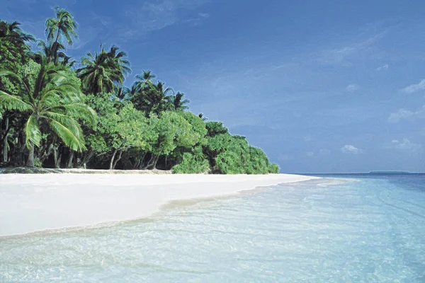 Spiaggia Tropicale Isole Maldive — Foto Stock