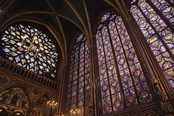 Άνω Παρεκκλήσι Του Sainte Chapelle Ile Cite Παρίσι Γαλλία — Φωτογραφία Αρχείου