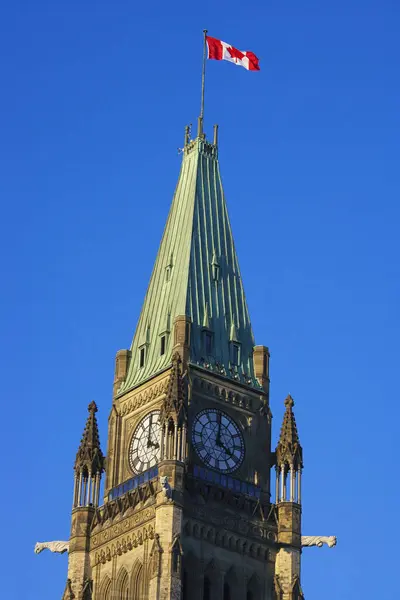 Wieża Pokoju Budynki Parlamentu Parliament Hill Ottawa Ontario Kanada — Zdjęcie stockowe