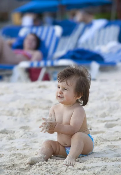 Chłopiec Plaży Meksyk — Zdjęcie stockowe