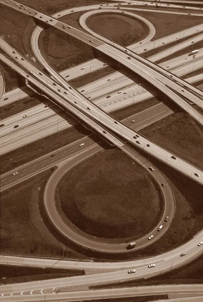 Aerial View Don Valley Parkway 401 Interchange Toronto Ontario Canada — Stock Photo, Image