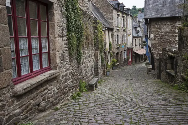Rue Petit Fort Dinan Brittany France — 스톡 사진
