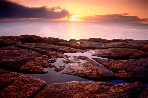 Green Cove Sunrise Cape Breton Highlands National Park Nuova Scozia — Foto Stock