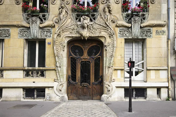 Art Nouveau Architecture Paris Frankrike — Stockfoto