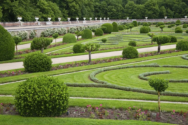 Jardins Diane Poitiers Chateau Chenonceau Chenonceaux Indre Loire Loire Valley — Fotografia de Stock
