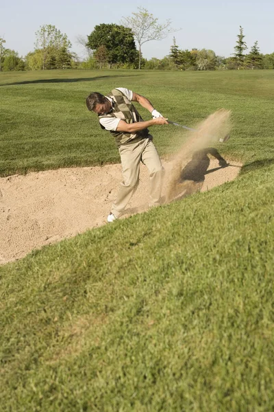 Man Playing Golf Summertime — Stock Photo, Image