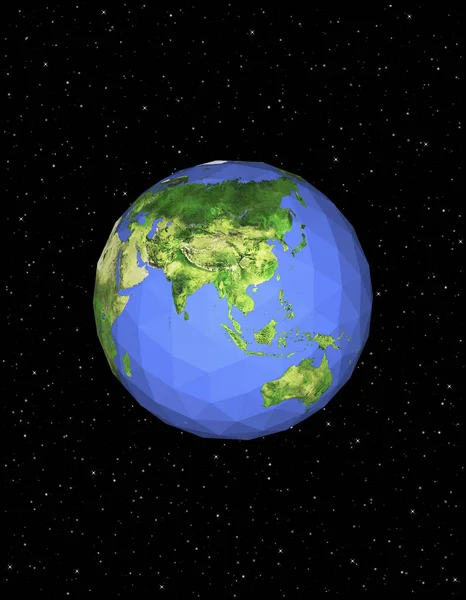 Геодезичний Глобус Космосі Тихоокеанський Край — стокове фото
