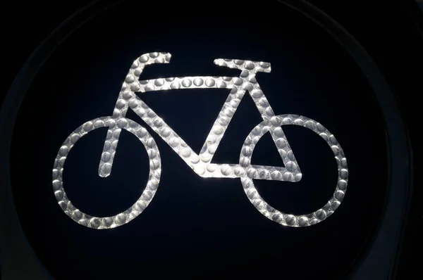 Крупный План Велосипедного Светофора Берлин Германия — стоковое фото
