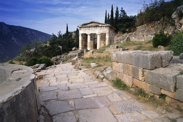 Schatzkammer Der Athener Delphi Griechenland — Stockfoto