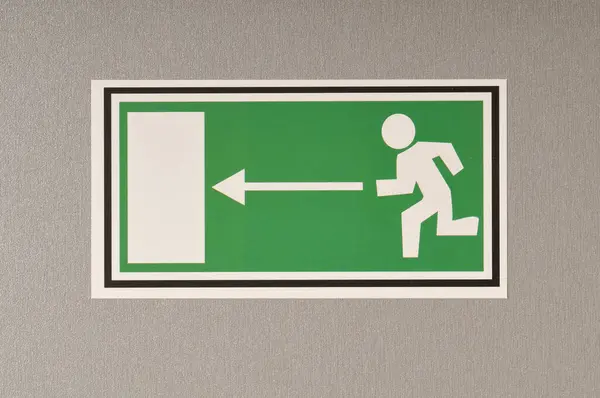 Emergency Exit Sign Close — Stockfoto
