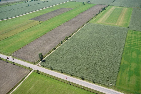 Luchtfoto Van Farmers Field Nabij Ottawa Ontario Canada — Stockfoto