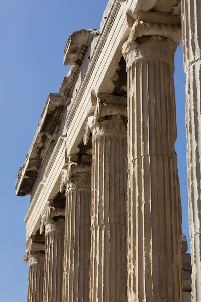 Columns Erechtheum Acropolis Athens Greece — Stock Photo, Image