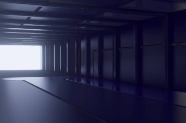 İçi boş koridorun 3d görüntüsü