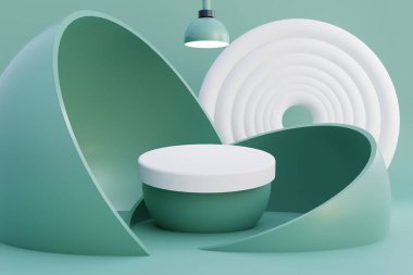 3 boyutlu görüntüleme. Ürün gösterimi için podyum.