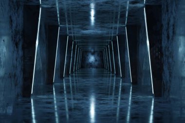 İçi boş koridorun 3d görüntüsü