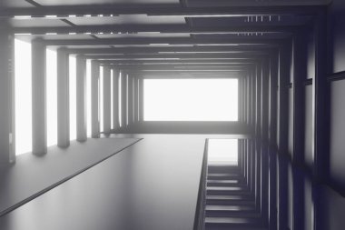 modern boş iç tasarım, 3 boyutlu tasarım