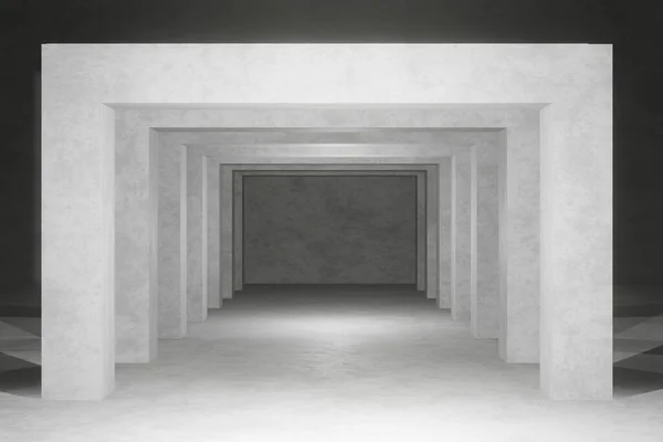 Empty Concrete Room Interior Concrete Floor — Stock Photo, Image