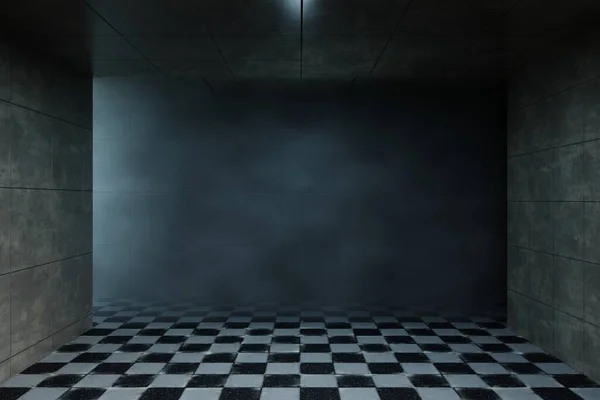 コンクリート壁のある暗い空のトンネル Dレンダリング — ストック写真