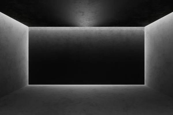 空っぽの暗い抽象的な部屋 — ストック写真