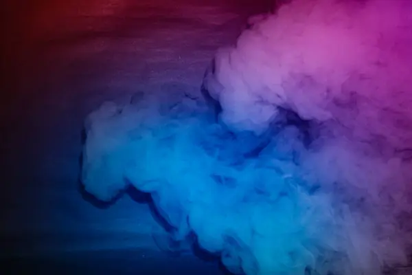 Colorful Smoke Black Background Copy Space — Stock Photo, Image