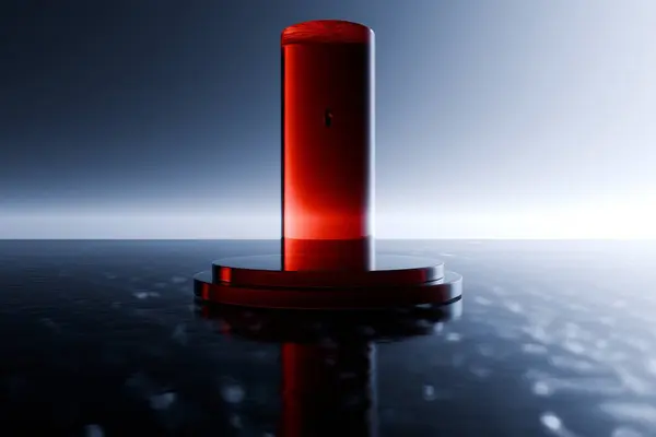 Gerenderte Darstellung Einer Roten Zylindersäule Hochwertige Illustration Stockbild