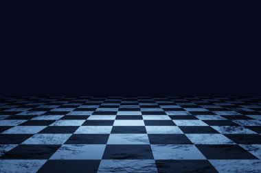 Yerde satranç tahtası var. vektör