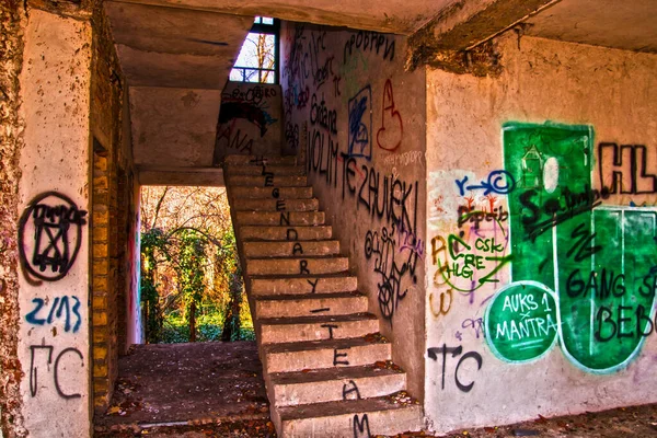 Abandoned Villa Beach Palic Serbia — Stock Photo, Image