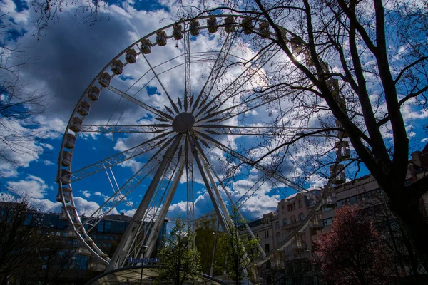 Roda Gigante Cidade Budapeste Hungria — Fotografia de Stock