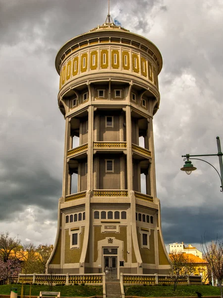 Torre Dell Acqua Della Città Szeged Autunno — Foto Stock