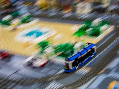 SZEGED, HUNGARY - Nisan 02. 2023: Szeged 'de Ticaret Odası' nda LEGO sergisi