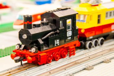 SZEGED, HUNGARY - Nisan 02. 2023: Szeged 'de Ticaret Odası' nda LEGO sergisi