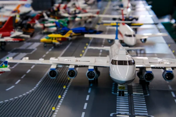 SZEGED, HUNGARY - Nisan 02. 2023: Szeged 'de Ticaret Odası' nda LEGO sergisi