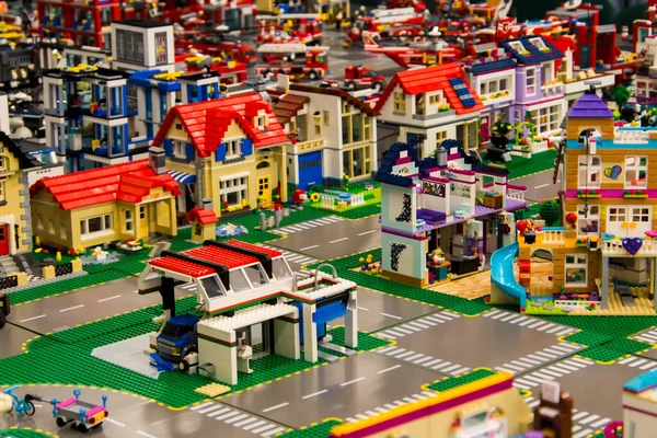 Szeged Magyarország Április 2023 Szegedi Lego Kiállítás Kereskedelmi Kamara Épületében — Stock Fotó