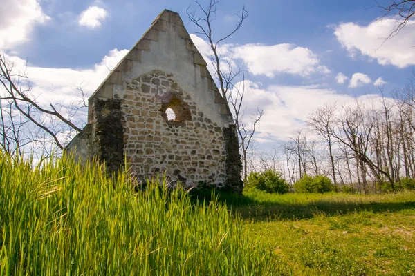 Ruiner Den Förstörda Medeltida Kyrkan Potharaszti — Stockfoto