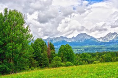 Tatra Dağlarının Yazın Slovakya 'daki manzarası