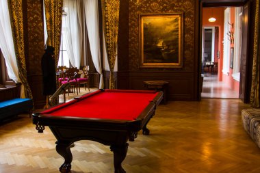 Nadasdladany 'deki Nadasdy Kalesi' nde bilardo odası.
