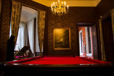 Nadasdladany 'deki Nadasdy Kalesi' nde bilardo odası.