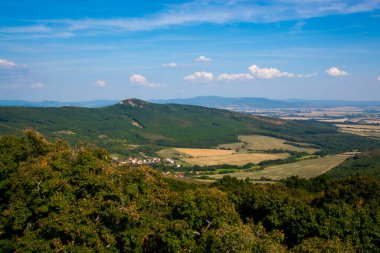 Landscape from the Castle of Gymes on the mount in Slovakia clipart