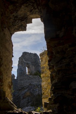 Tower of the Castle of Gymes on the mount in Slovakia clipart