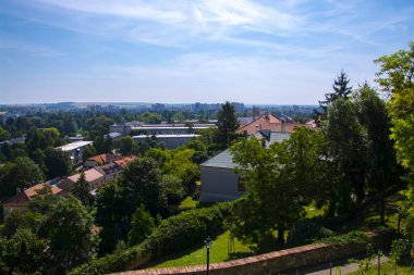 Slovakya 'daki Nitra şatosundan manzara