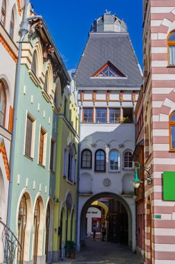 KOMARNO, SLOVAKIA - AUGUST 7. 2024: Courtyard of Europe in the city of Komarno in Slovakia clipart