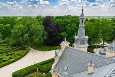 View from the tower of the Chateau Wenckheim in southeast Hungary clipart